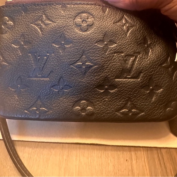 Authentic Louis Vuitton Navy Blue Empriente Mini Pouchette - Picture 5 of 9